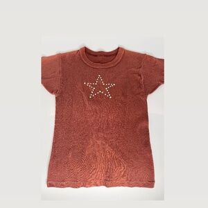 70's baby disco tee with hand applied rhinestones size S